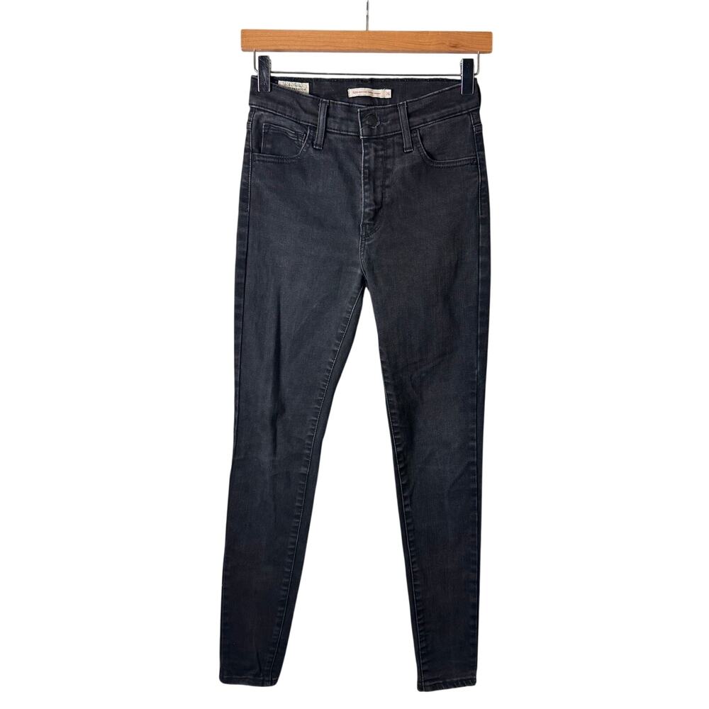 Levi’s Premium Big E Jeans Women’s Size 26 Skinny High Rise Black Boho Stretch
